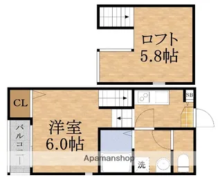 セゾン関目高殿【2階】の間取り