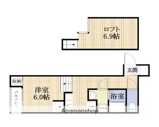 ハーモニーテラス今市【1階】の間取り