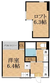 Happiness K.I【2階】の間取り