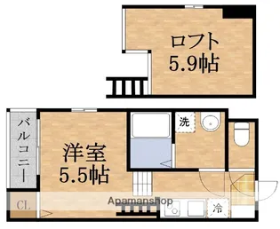 リバーサイドテラス中宮【1階】の間取り