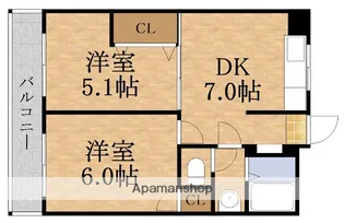 エクセルシオール城東【9階】の間取り