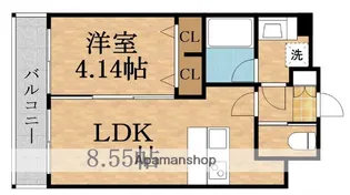 プレジオ城北【6階】の間取り