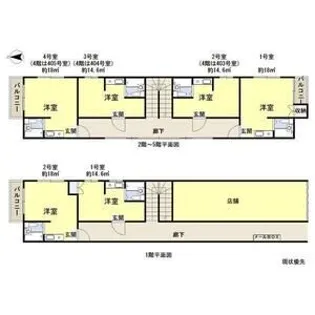 青山ハイツ淡路【101号室】の間取り
