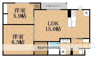 AVENIR城北【3階】の間取り