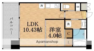 プレジオ都島北通【6階】の間取り