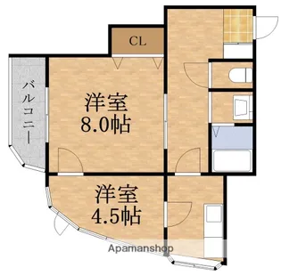 2Kの間取り画像