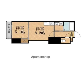 ピレーネ諸口【1階】の間取り
