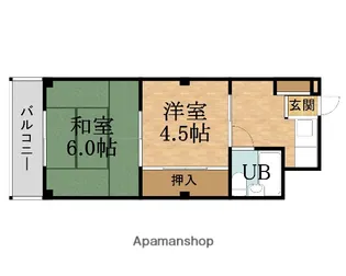 ブルースカイハイツ新森【2階】の間取り