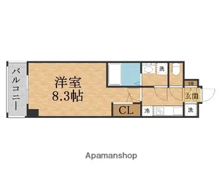 エスリード大阪グランフォート【6階】の間取り
