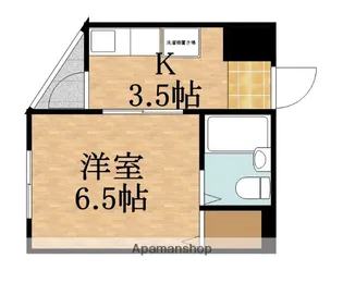 第二松山ハイツ【4階】の間取り