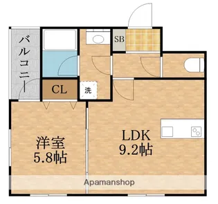 S APT.城北公園通【3階】の間取り