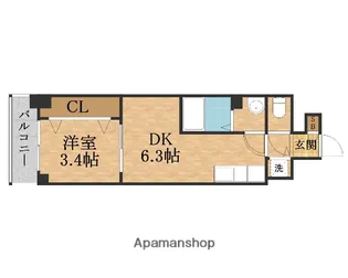 エスリードレジデンス都島デュオ【2階】の間取り