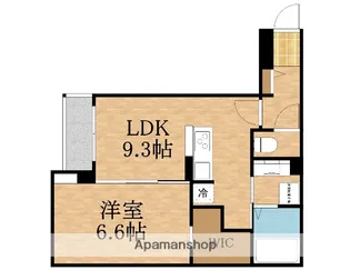 ラルジュ東中浜【3階】の間取り