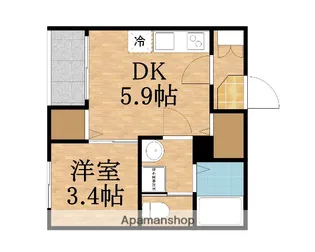 ハーモニーテラス新喜多東【2階】の間取り