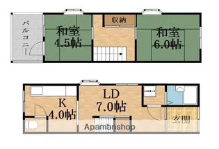 大阪府大阪市都島区毛馬町5丁目【一戸建】の間取り