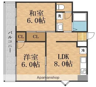 マイハイツセリガン【5階】の間取り