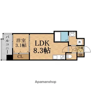 ミラージュパレス都島本通【2階】の間取り