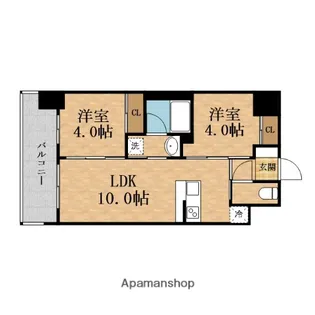セレニテフラン新大阪【9階】の間取り