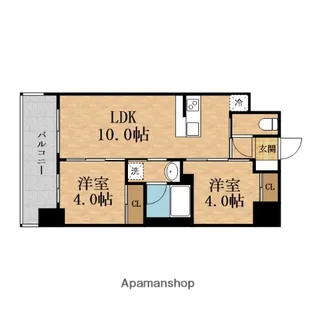 セレニテフラン新大阪【8階】の間取り