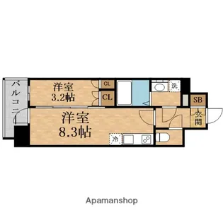 ザ・グリッド千林レジデンス【8階】の間取り