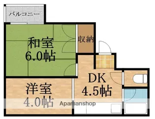 2DKの間取り画像