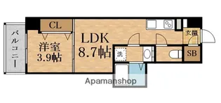 クローバー・グランツ都島【8階】の間取り
