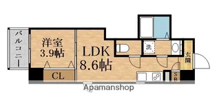 クローバー・グランツ都島【9階】の間取り