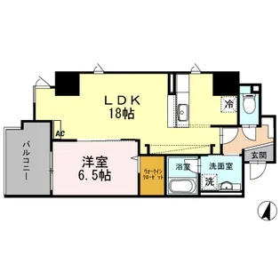 Y’S COURT 東梅田【7階】の間取り