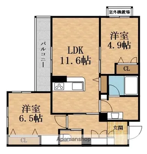 シャーメゾンアヴァンス【2階】の間取り