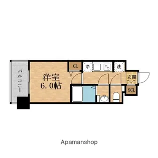 プレサンス深江橋ラヴィゲート【4階】の間取り