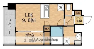 プレサンス深江橋ラヴィゲート【13階】の間取り