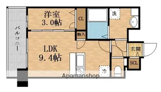 プレサンス深江橋ラヴィゲート【14階】の間取り