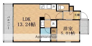 プレジオ東三国【3階】の間取り