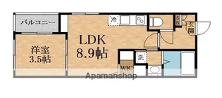 クオッカ都島【1階】の間取り