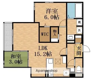 スペチアーレ赤川【1階】の間取り