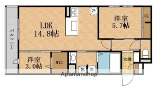 Clashist新森【2階】の間取り