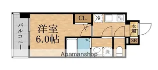 エスリード ザ イーストレジデンス大阪城【11階】の間取り