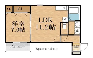 1LDKの間取り画像