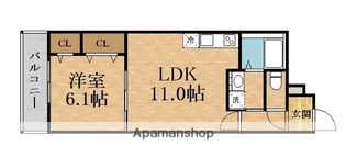 1LDKの間取り画像