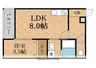 グランイニシオ都島【1階】の間取り