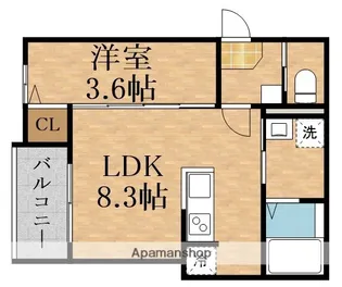 CLOUD放出【1階】の間取り