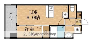 Luxe玉造南【6階】の間取り