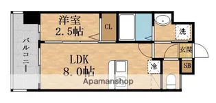 LUXE玉造南【6階】の間取り