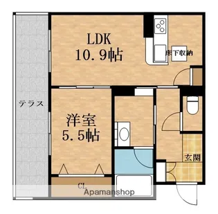 シャーメゾン玉津【1階】の間取り