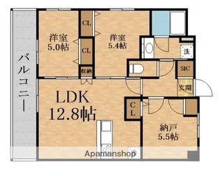 スプランディッド玉造DUE【3階】の間取り