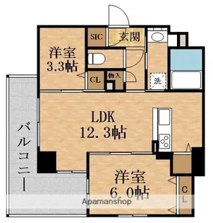 Moruan Residence【5階】の間取り