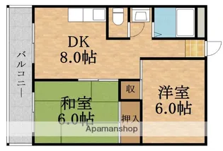 ロイヤルメゾンテル【1階】の間取り