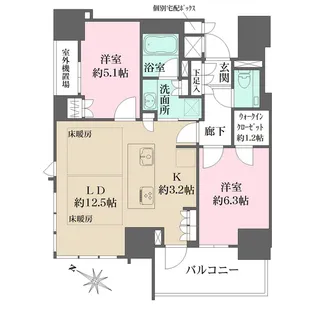 ザ・パークハウス大阪梅田タワー【4階】の間取り