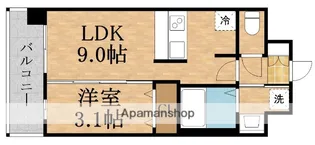 プレサンス京橋GREEN YARDアルミラ【2階】の間取り