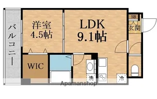 アルカンシェルコート緑橋【2階】の間取り
